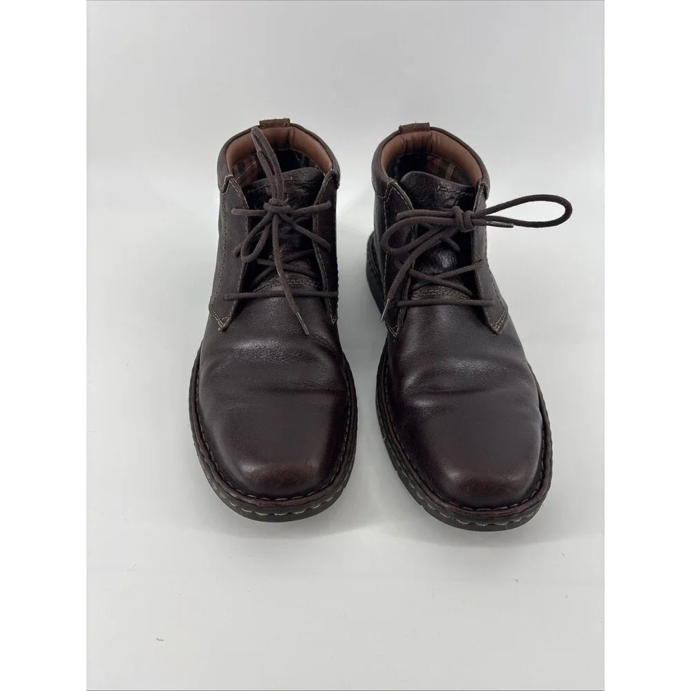 Clarks Stratton Limit Chukka Ankle Boots Lace Up Brown Leather Men Size 10.5￼M